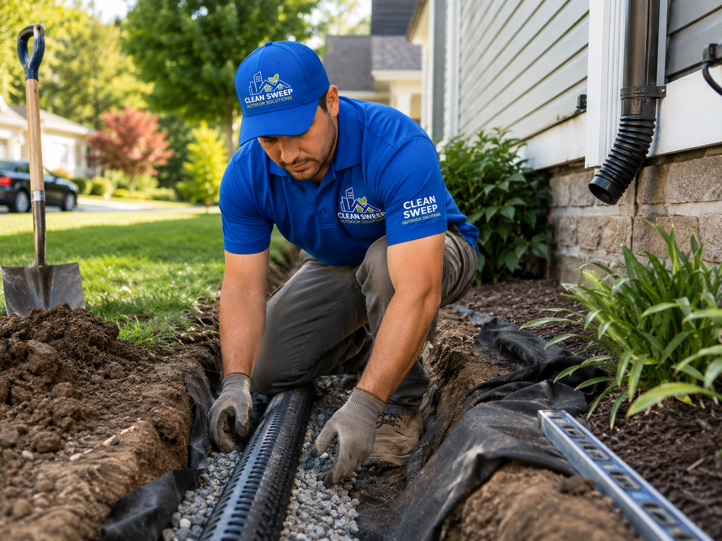 French Drain Installation by Clean Sweep Outdoor Solutions in Shreveport, LA