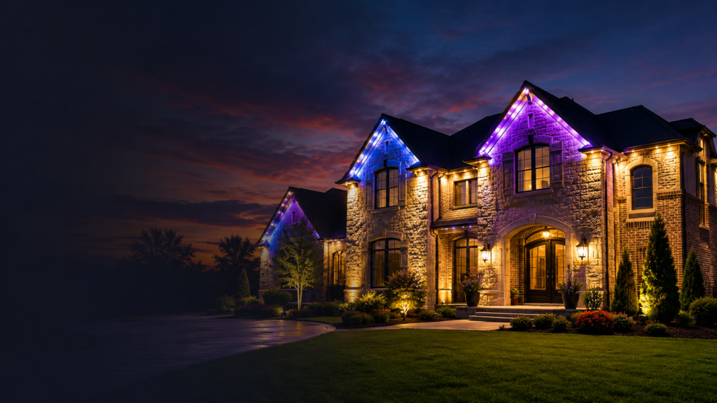 Permanent Lighting Installed by Clean Sweep Outdoor Solutions