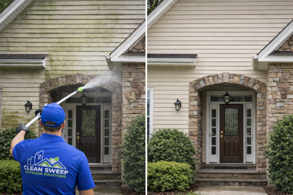 House Washing in Shreveport, LA Before & After